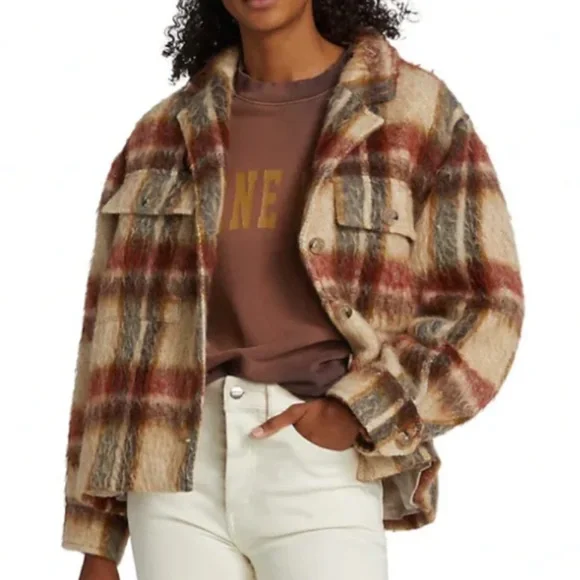 Anine Bing Flynn Jacket in Plaid